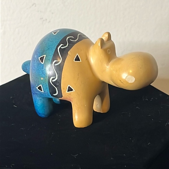 Other - Soapstone Happy House Hippo Figurine